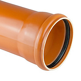 PVC-U sewage pipe, SN8 160x4,7x3000, with DIN-LOCK seal and socket
