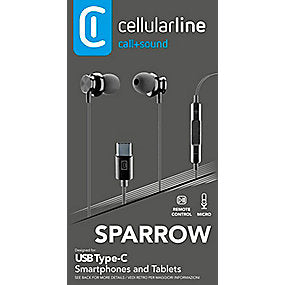 CL øreplugs In-Ear Mikrofon & svarknap på ledning & gummipropper til usb-c
