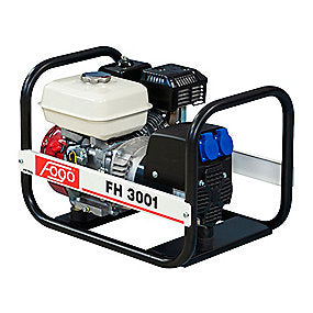 Fogo generator 230V benzin, 3,0kw, Honda motor, danske stik, FH3001