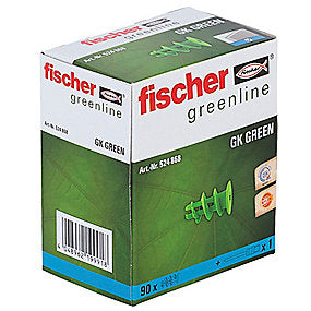 Fischer GK gipspladedybel GK Green, til gips, mindst 50% bæredygtigt mat. - pk a 90stk