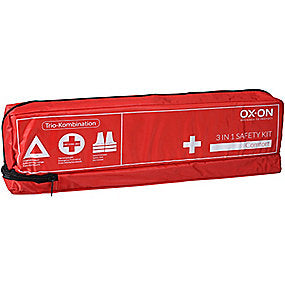 OX-ON Førstehjælpssæt comfort 3 IN 1 inklusiv advarselstrekant & gul sikkerhedsvest