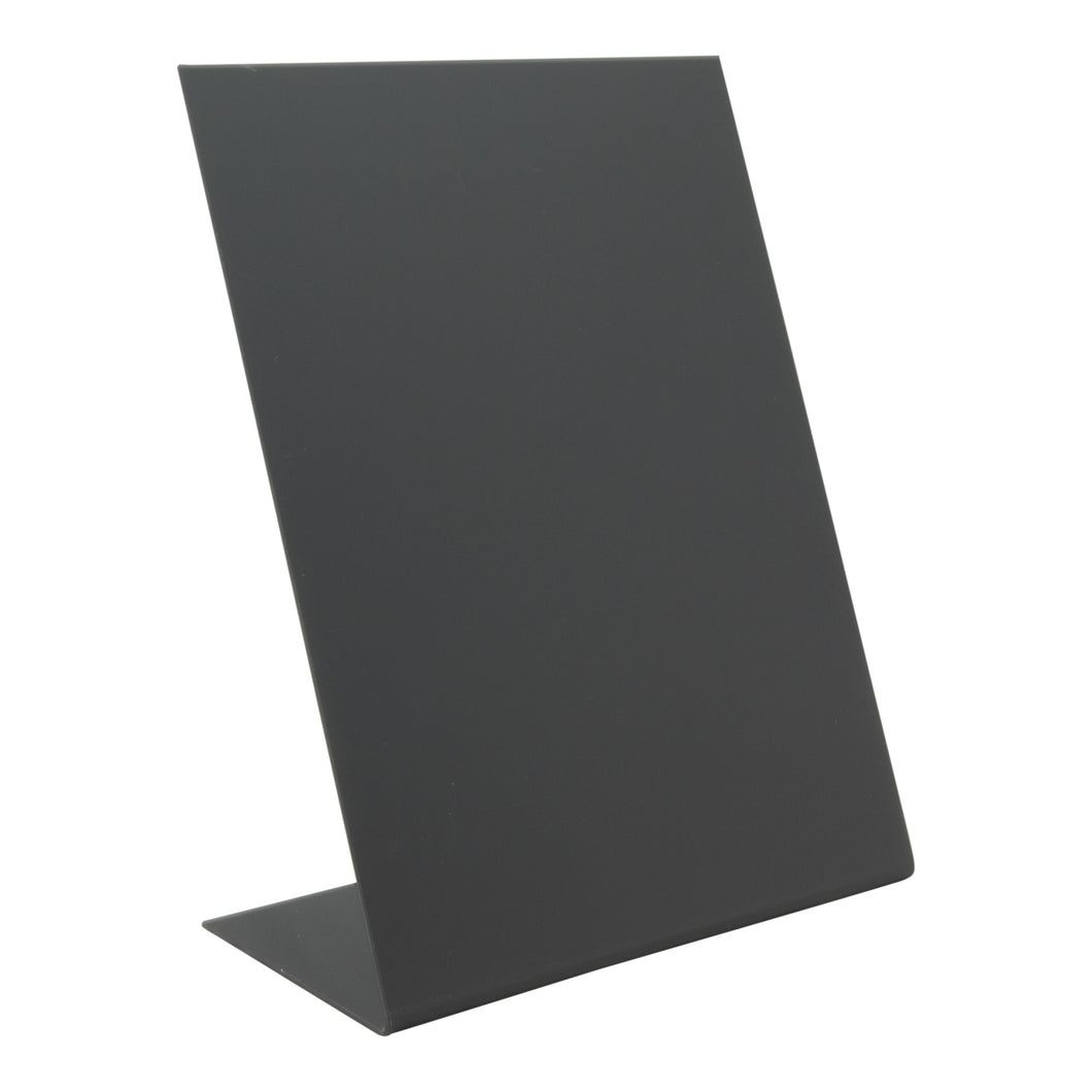 Securit® Vertical L-shaped A5 table chalkboard. Frosted front with a gloss back - set of 3