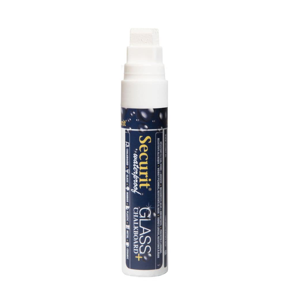 Securit® Waterproof chalkmarker - white - 7-15mm nib